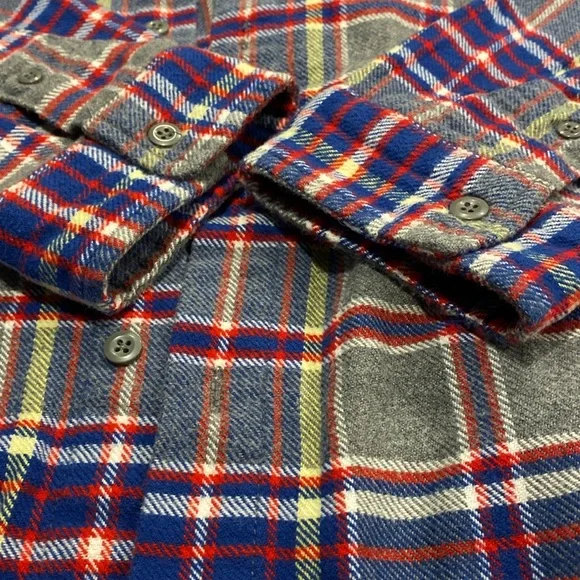 L. L. Bean Signature Organic Cotton Flannel Button Up Shirt Slim Fit XXL 507625 - Picture 3 of 14